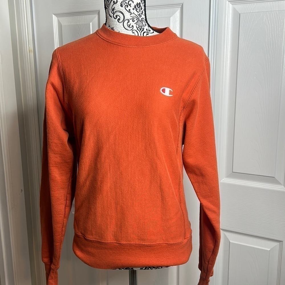 Champion Reverse Weave Burnt‎ Orange Pullover Sweatshirt XS